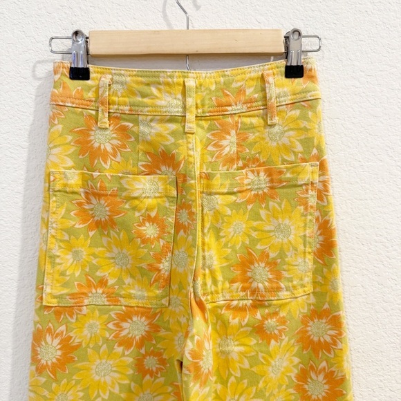 ZARA- The Marine Straight Sunflower Yellow Jeans - Size 2 - Picture 4 of 9
